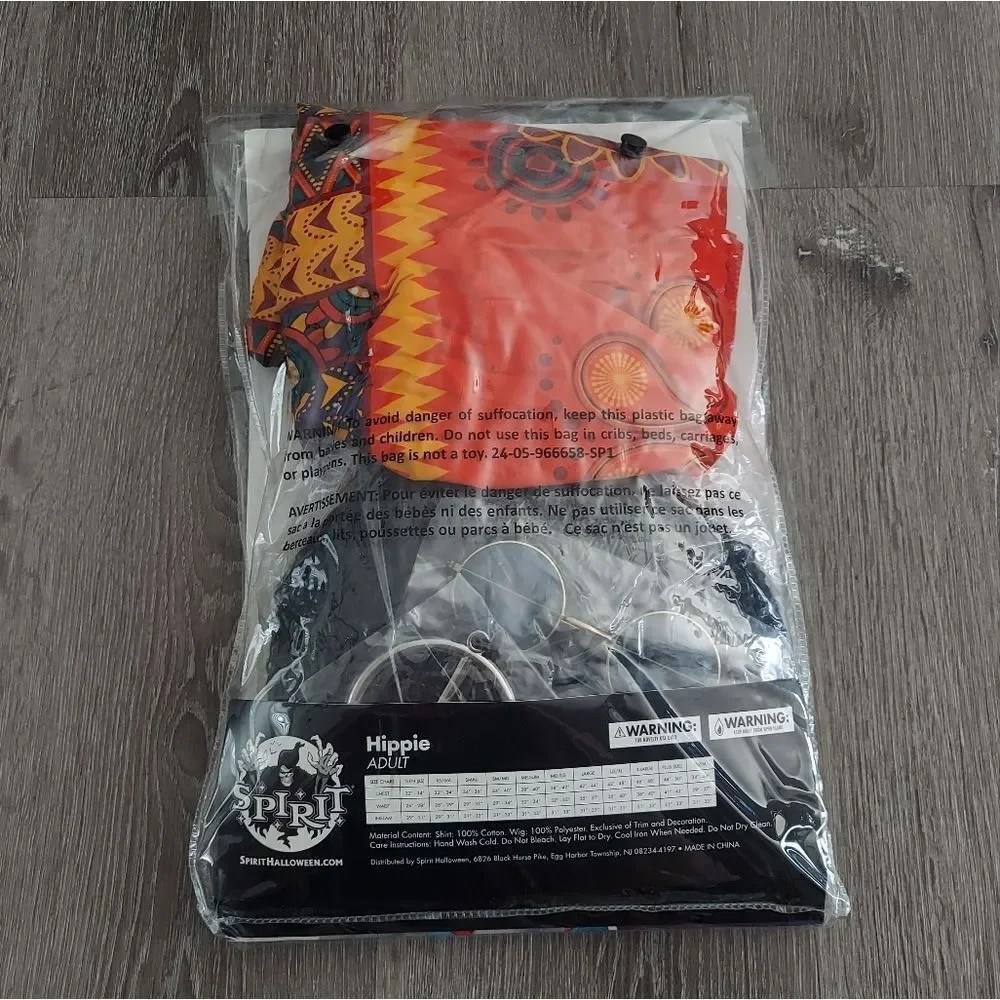 NEW Spirit Halloween Adult Hippie Shirt Costume L/XL - Picture 4 of 6